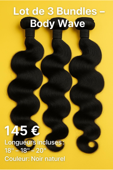 Lot de 3 Bundles – Body Wave – 18” / 18” / 20”