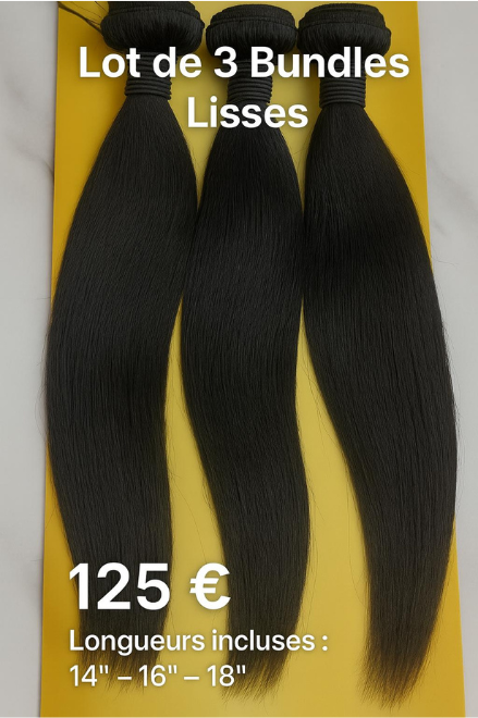 Lot de 3 Bundles – Lisses – 14” / 16” / 18”
