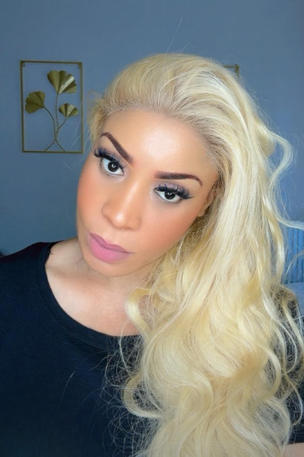 Perruque 13×4 HD Lace Sans Colle – 20 pouces – Couleur : Blonde